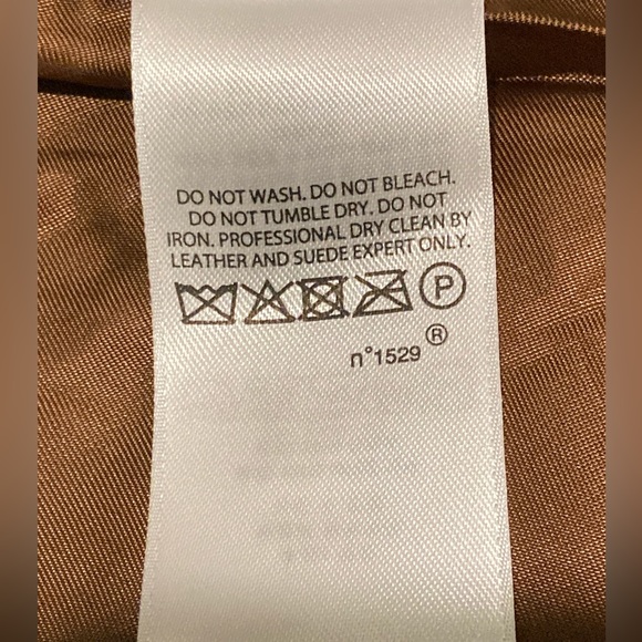 NWT Polo Ralph Lauren Bell Lambskin Leather A-Line Skirt in Saddle - Sz 12 - Picture 9 of 11